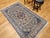 Persian Vintage Persian Nain Area Rug, Hand-Knotted Wool & Silk, Floral Pattern, 4x7, Ivory & Blue For Sale - Image 3 of 17