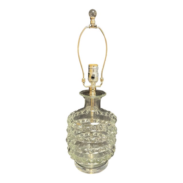 Jamie Young Glass Drum Table Lamp For Sale