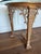 Bronze Vintage Neoclassical / Gothic Revival Style Cast Metal & Glass Accent Table For Sale - Image 8 of 9