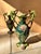 A pair of fine Art Nouveau porcelain vases, manufactured around 1910 by the renown Julius Dressler Porcelain, Majolica,...
