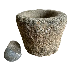 Late 20th Century Stone Mortar and Pestle Bowl Set