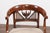 Two Italian walnut armchairs from the early 19th century with pierced splats, wraparound backs and new upholstery, priced...