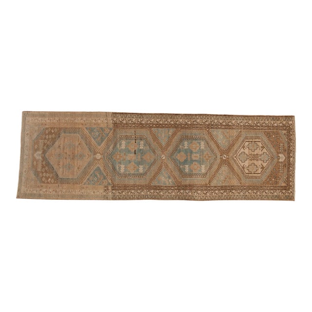 Vintage Distressed Malayer Rug Runner - 3'3" x 10'3" For Sale