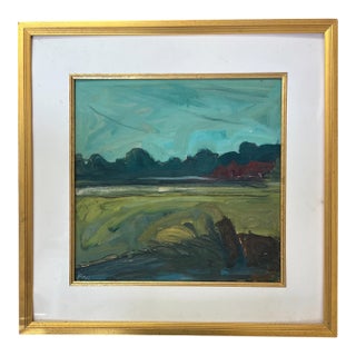 American Landscape Painting in the Manner of Albert York (1928-2009) Signed For Sale