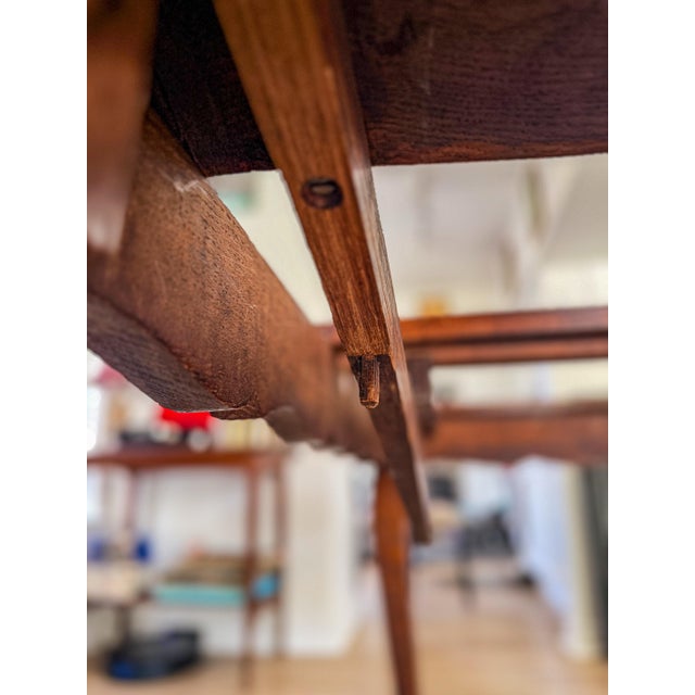 Sienna 1946 Signed Marcel Bibaut French Oak Table - Authentic Modern Farmhouse - French Provincial Louis XV For Sale - Image 8 of 12