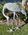 1920s Monumental Pair of Life-Size Bronze Crane Garden Sculptures With Verdigris... For Sale - Image 12 of 18