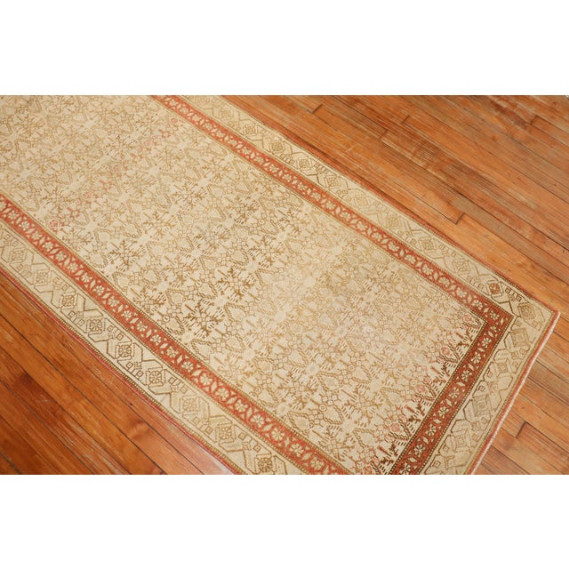 Mid 20th Century Persian Serab Runner - 3' x 10'1" For Sale - Image 11 of 18