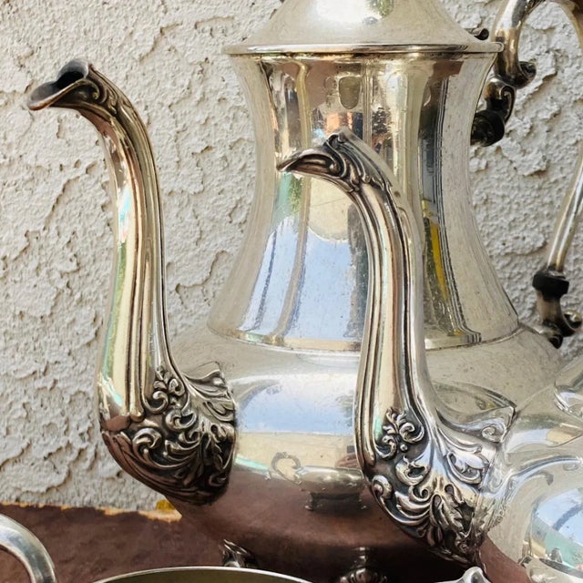 1920s Silver on Copper Tea Coffee Set- 4 Pieces | Chairish