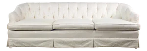 Late 20th Century Hollywood Regency Sofa W/Off White Brocade Fabric by Waters