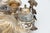 Silver Inkwell Embossed with Curls and Vine Leaves, in Good conditions.