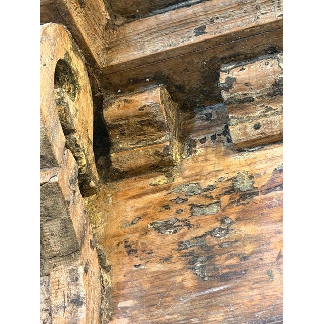 Neoclassical Pier Mirror, Distressed Wood, Circa 1880s For Sale - Image 16 of 18