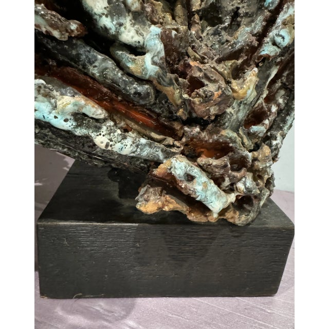 Black Vintage, Abstract Ceramic French Sculpture For Sale - Image 8 of 8