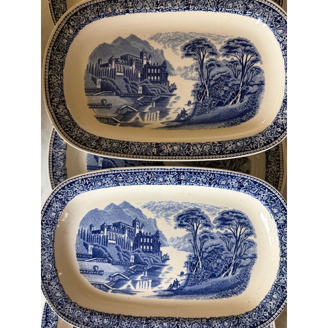 Vintage Royal Sphinx Maastricht Old England Oval Plates - Set of 5 For Sale - Image 4 of 12