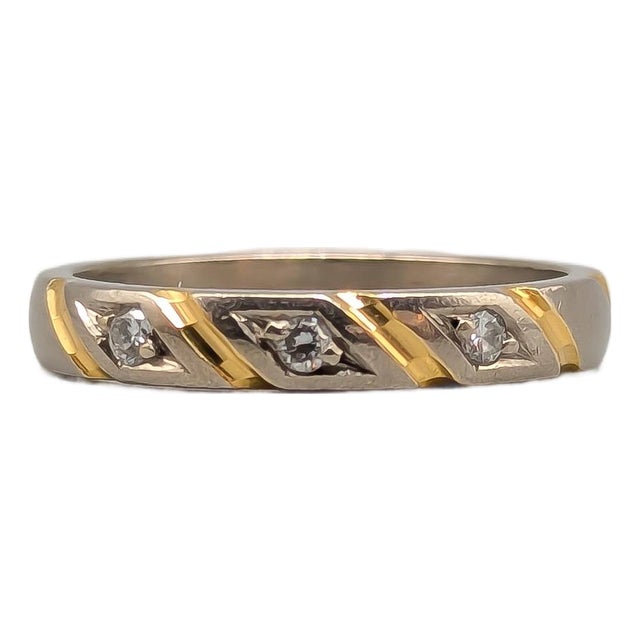 Diamond Ring in Multicolored Gold For Sale
