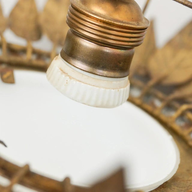 1960s Mid-Century Sunburst Brass Pendant Lamp, 1960s For Sale - Image 5 of 9