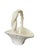 White Vintage White Ceramic Basket Weave Bowl With Twisted Handle – Mid-Century Woven Pottery Planter / Decorative Centerpiece For Sale - Image 8 of 10
