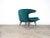 Wood 1950s Karpen of California "Horn" Walnut Lounge Chair in Green Velvet For Sale - Image 7 of 11