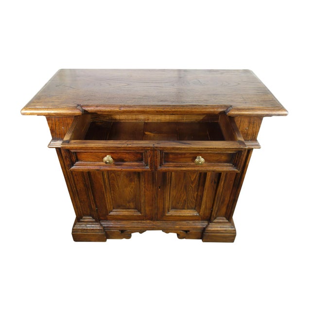 Contemporary 17th Century Style Italian Small Commode in Rustic Old Chestnut For Sale - Image 10 of 12