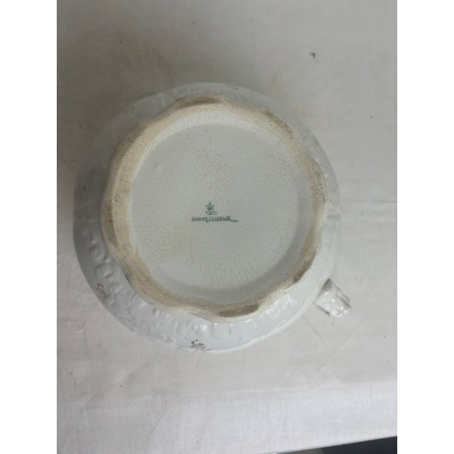 Chamber Pot, Embossed White With Gold Flowers and Bows, Homer Laughlin For Sale - Image 11 of 11
