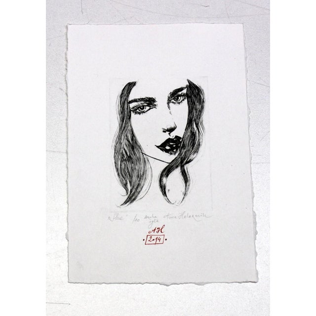 Anna Halarewicz, She, Drypoint on Paper, 2014 For Sale - Image 3 of 5