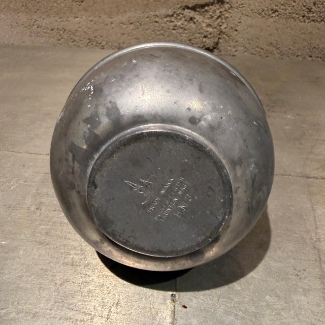 Pooles Pewter H M 3 Taunton Mass Small Personal Teapot Mid Century For Sale - Image 13 of 13