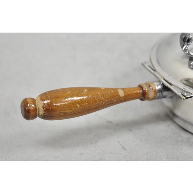 Silver Vintage Sheffield Co Silver Plated Hinged Lid "Horse" Silent Butler W/ Broom For Sale - Image 8 of 18