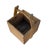 1970s Vintage Rustic Raw Wood Light Tan Square With Handle Wood Bucket For Sale - Image 5 of 5