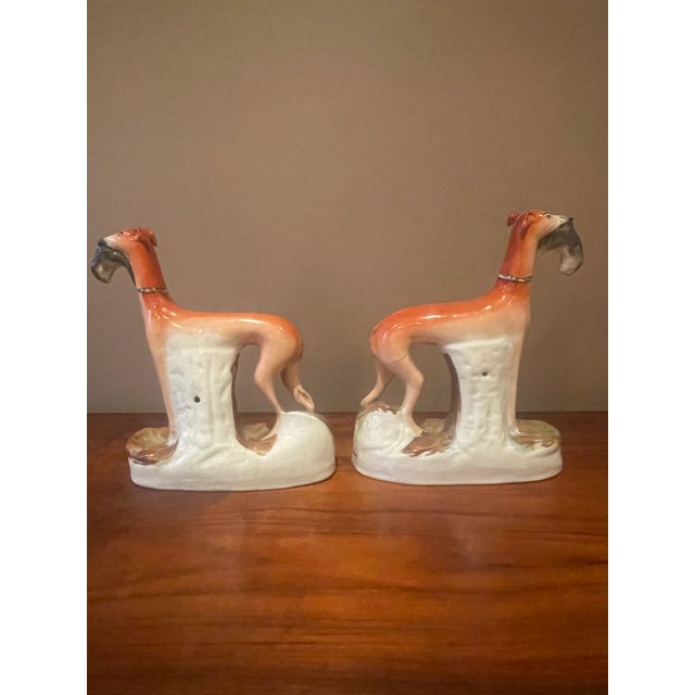 Mid 19th Century Pair 19th Century Early English Staffordshire Wippets For Sale - Image 5 of 7