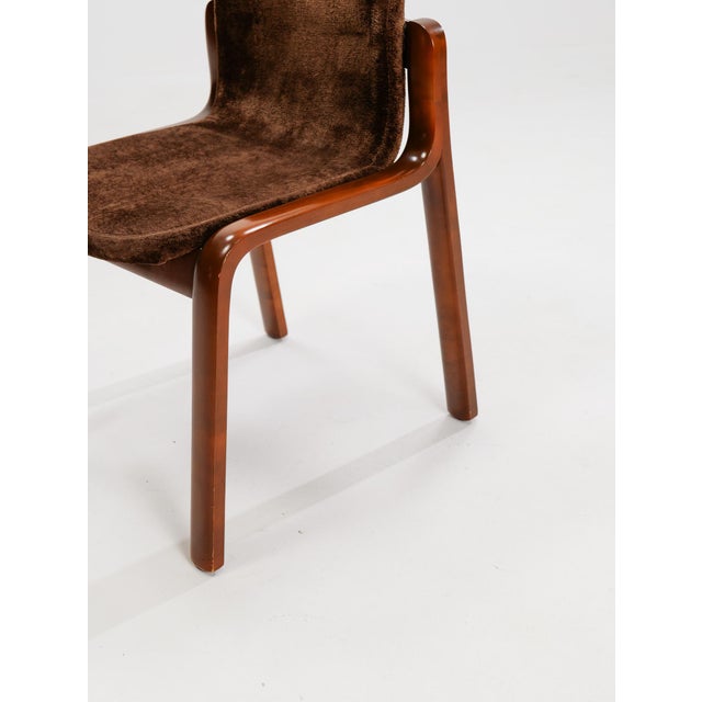 Vintage Italian Wooden Chairs, 1980s, Set of 5 For Sale - Image 10 of 11