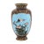 Japanese Late 19th Century Antique Meiji Japanese Cloisonne Enamel Vase Double Sided Moon and Crane Scenes For Sale - Image 3 of 7