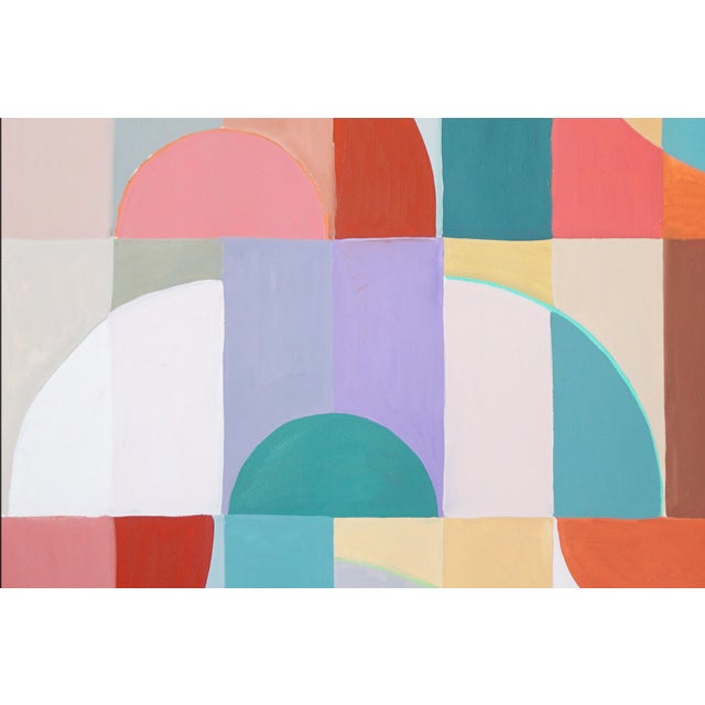 2026, Original Bauhaus Painting, Art Deco Gem Maze, Acrylic Paint on Watercolor Paper by Natalia Roman - Set of 3 For Sale - Image 10 of 11