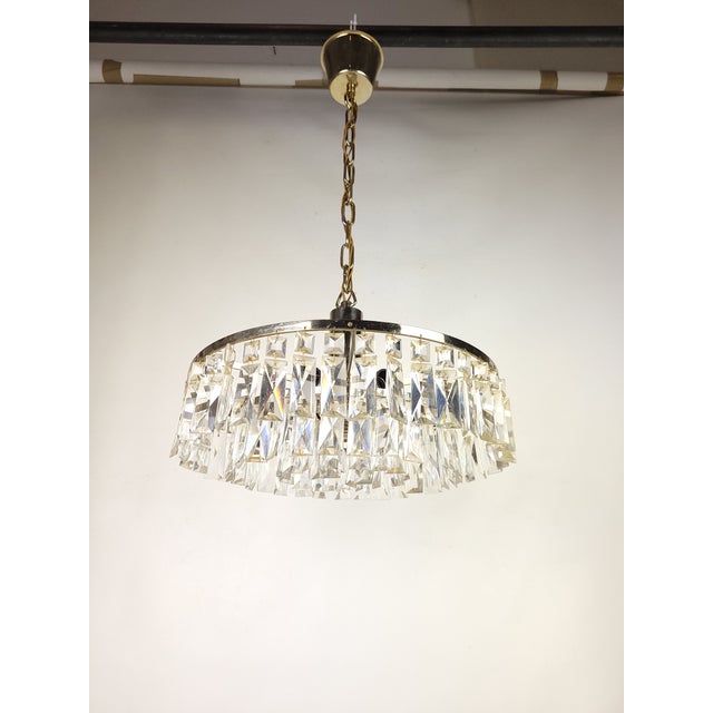 Silver Crystal Chandelier, 1970s For Sale - Image 8 of 14