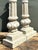 Mid 20th Century Vintage Cast Iron Column Lamps - A Pair For Sale - Image 5 of 12
