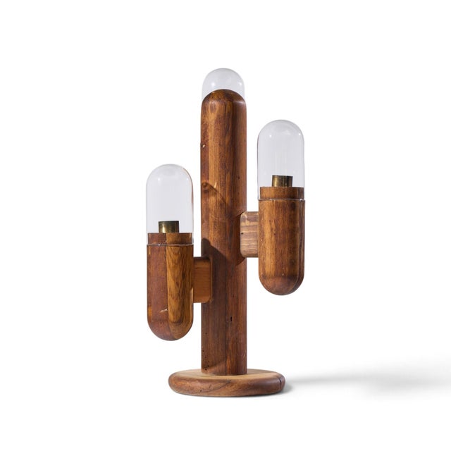 Modeline Mid Century California Pine Cactus Table Lamp This lamp measures: 13.5 wide x 13.5 deep x 28.75 inches high Good...