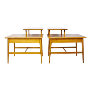 Paul McCobb Planner Group Birch Step End Tables, 1960's - A Pair