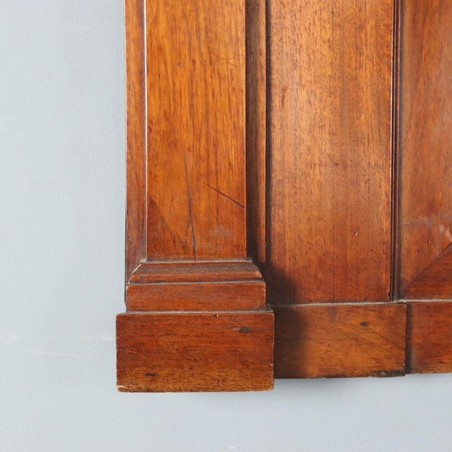 Antique 19th Century Empire Fireplace Walnut and Glass Mantelpiece For Sale - Image 4 of 7