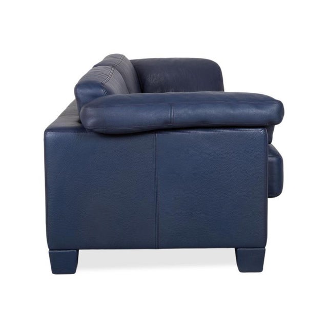 DS 17 3-Seater Sofas in Dark Blue Leather from de Sede, Set of 2 For Sale - Image 9 of 13