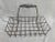 Antique Metal Wire Milk Bottle Holder Basket Carrier With Handle For Sale In New York - Image 6 of 12