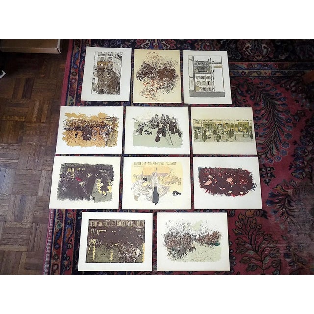 Vintage Pierre Bonnard Modernist Lithograph Views of Paris, Printed by Mourlot - Set of 11 For Sale - Image 13 of 13