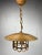 A wonderful rare "birdcage" pencil or split reed rattan wicker bamboo pendant lamp, Italy 1970s. The rattan is still in...