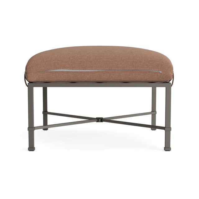 Brown Jordan Brown Jordan Venetian Ottoman, Mica frame with Fusion Clay fabric For Sale - Image 4 of 11