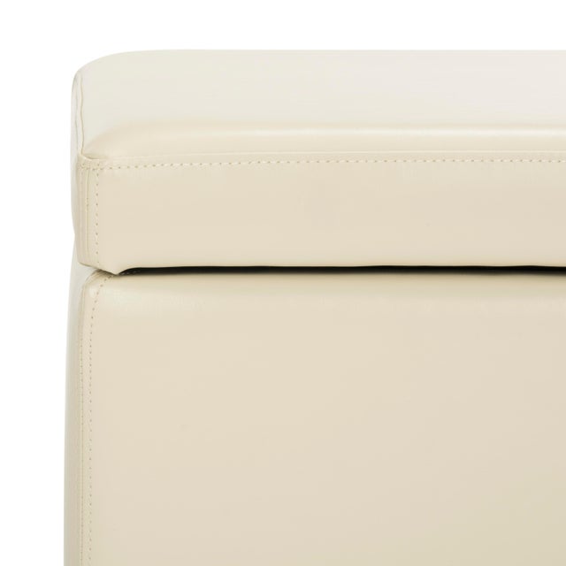 2020s Upholstered Flip Top Ottoman - Black & Off White For Sale - Image 5 of 11