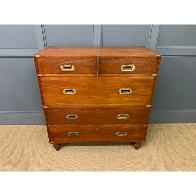 Victorian Teak Military Chest by Army & Navy, 1885 For Sale - Image 16 of 16