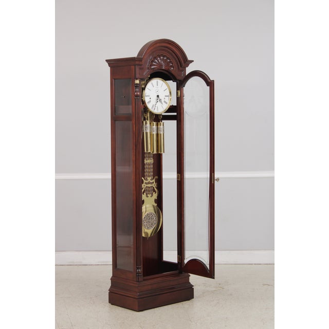 Howard Miller Howard Miller Presidential Cherry Grandfather Clock For Sale - Image 4 of 18