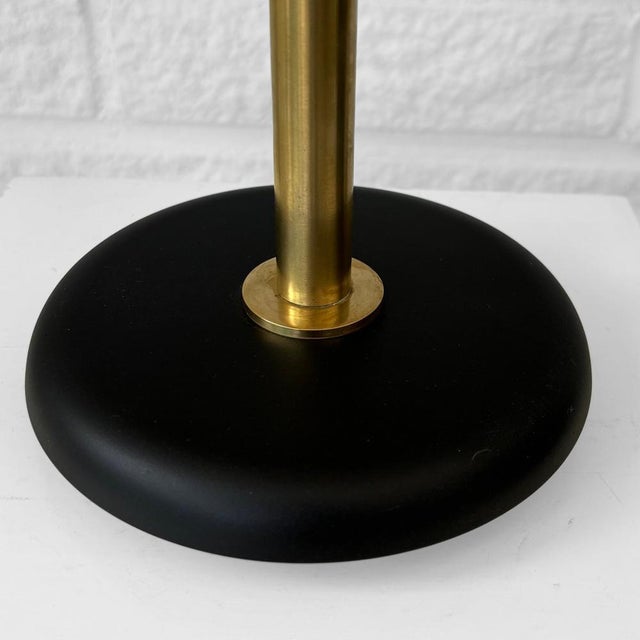 Metal Model 15505 Table Lamp in Brass and Veluria Glass by Harald Notini for Böhlmarks, Sweden, 1940s For Sale - Image 7 of 14