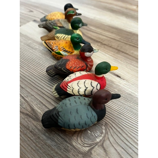 Plastic Set of 7, Vintage Mini Duck Decoy Pencil Sharpeners For Sale - Image 7 of 11
