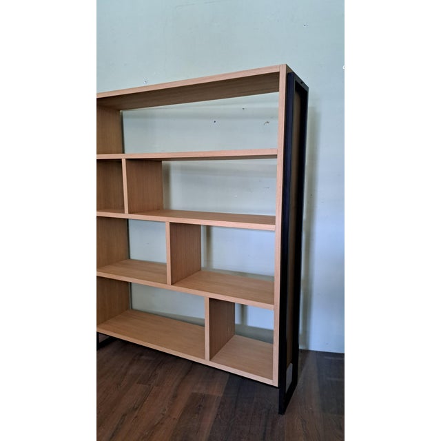 Early 21st Century Vintage Wooden and Iron Bookcase Shelf, 2010s For Sale - Image 5 of 7