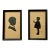 1930s Vintage Pair of Framed Silhouettes For Sale