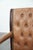 English-Style Chesterfield Swivel Office Chair in Cowhide and Wood For Sale - Image 9 of 18