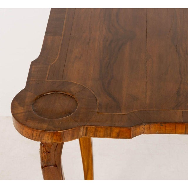 Louis XV Style Walnut Lift Top Game Table For Sale - Image 9 of 9